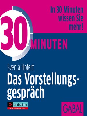 cover image of 30 Minuten Das Vorstellungsgepräch